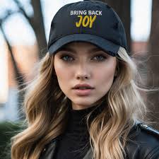 Embroidered Cap, Distressed Cap, Joy Politics, Bring Back Joy, Do It With a  Smile, Positivity, Gifts of Inspiration, Politicspolitical Gifts