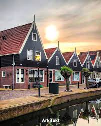 Volendam, Hollanda Hollanda'nın kuzeyinde Amsterdam ...