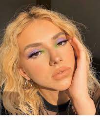 Beautiful bridal smokey eyes blonde. Lavander And Green Eye Makeup Blonde Hair Coolladies Net