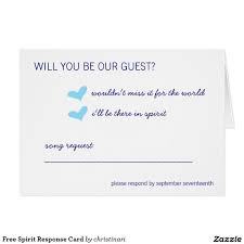 Free Spirit Response Card Zazzle Com Response Cards Wedding Response Cards No Response