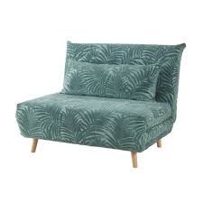 Divanetto Trasformabile In Velluto Verde Motivi Palme Nio Maisons Du Monde Home Collections Homeware Trends Love Seat