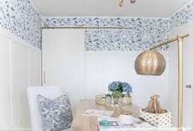 Huge selection of designer coastal décor, bedding, lighting, & more. Modern Farmhouse Style Home Office Makeover With Flower Wall Stencils Royal Design Studio Stencils