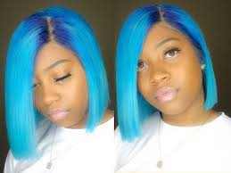 Diy Blue Bob Hair Tutorial Start To Finish Youtube