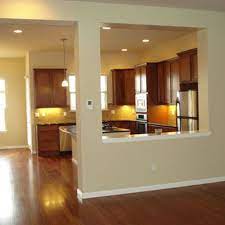 We had already opened up the kitchen wall to the dining room about 5 years ago, and then shortly after we had our kitchen cabinets painted white. Modular Kitchens Open Kitchen And Living Room Dining Room Remodel Dining Room Design
