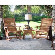 Belham Living Avondale Wood Rocking Chair Set Image 1 Of 6 Wood Rocking Chair Rocking Chair Set Outdoor Rocking Chairs