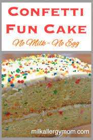 Confetti Cake Dairy Free Egg Free Dairy Free Cake Dairy Free Cake Recipe Dairy Free Dessert