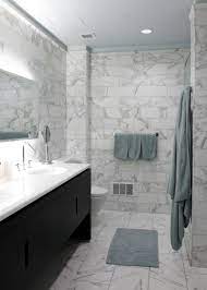 16 gorgeous bathrooms with marble tile. Chunky Marble Bathroom Tile Installation White Marble Bathrooms Grey Marble Bathroom Marble Tile Bathroom