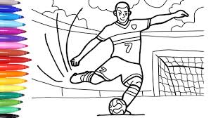 For more picture relevant to the picture right above you you could surf the following related images segment at the end of the page or just searching by category. Sport Coloring Pages For Kids How To Draw And Color A Soccer Player Soccer Football Youtube