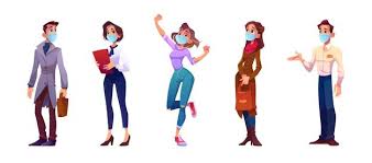 31 cartoon characters who are extremely attractive, and that's that. Free Vector Cartoon People In Face Masks Young Men And Women Characters Isolated Set On White Background