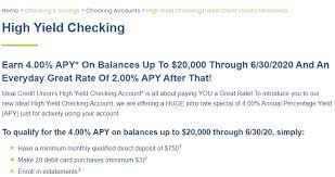 The apr is the simple rate of interest that a borrower will be charged over a year. Ideal Credit Union 4 Apy On Balances Up To 20 000 Until 6 30 20 With Requirements Then Drops To 2 Doctor Of Credit