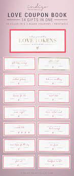 Love Coupon Love Coupon Book Printable Card Love Token Valentines Gift Valentines Card First Anni Love Coupons Coupon Books For Boyfriend Diy Gifts Love