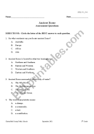 Alexander the great, isn't called great for no reason, as many know, he accomplished a lot in his short lifetime. English Worksheets Ancient Rome Quiz