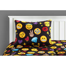 This emojination bedding ensemble features the most popular emoji faces on a black background the 4pc twin bed in a bag set will fit a standard twin size bed and includes one twin/full comforter. Emoji Pals Kids Rainbow Bed In A Bag Bedding Set Multiple Colors Walmart Com Walmart Com
