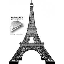 Toostick, boutique en ligne de stickers pour la décoration. Sticker Tour Eiffel Noir Paris Trait