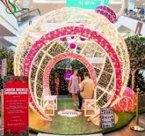 Christmas Shopping Mall Decoration 3D Large Bauble LED Motif Lights