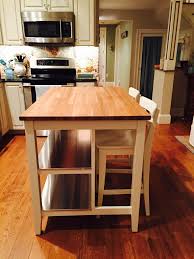 The wooden top has brought the heart back to a kitchen that remodelled in white felt slightly too clinical. We Added Some More Workspace To Our Little Kitchen With This Ikea Island Stenstorp It Ikea Kitchen Island Diy Kitchen Island Interior Design Kitchen Small