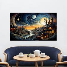 Tablou Canvas-Fairy Tale Village – The Print Studio