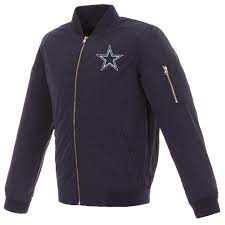 Dallas Cowboys Jh Design Bomber Jacket Navy Walmart Com Walmart Com