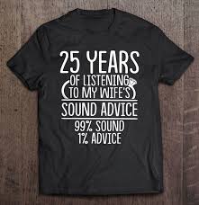 Shop the top 25 most popular 1 at the best prices! 25th 25 Year Wedding Anniversary Gift Listen Husband Wife