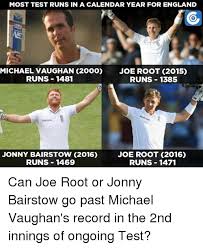 Miguel, or michael is a kitten that appears to be standing in a video. Most Test Runs In A Calendar Year For England Michael Vaughan 2000 Joe Root 2015 Runs 1481 Runs 1385 Jonny Bairstow 2016 Joe Root 2016 Runs 1469 Runs 1471 Can Joe Root