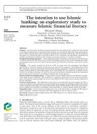 Five main contracts in islamic finance. Pdf The Intention To Use Islamic Banking An Exploratory Study To Measure Islamic Financial Literacy