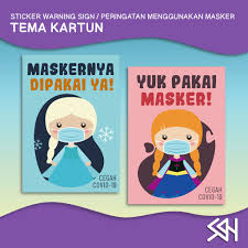 Masker input tersusun atas satu bagian wajib dan dua bagian opsional, dan tiap bagian dipisahkan oleh titik. Stiker Peringatan Sticker Warning Sign Menggunakan Masker Tema Cute Frozen Ukuran 28 5 X 20 Shopee Indonesia