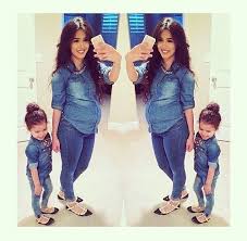 Mother And Daughter Matching Denim Outfits So Adorable Mother Daughter Outfits Mommy Daughter Outfits Little Girl Outfits