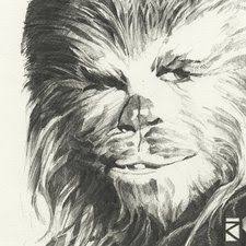 Star Wars Chewbacca Sketch Canvas Wall Art Star Wars Drawings Star Wars Illustration Star Wars Wall Art