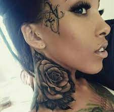 Pin By Woman A On Tattoo Neck Tattoo Cover Up Rose Neck Tattoo Neck Tattoos Women