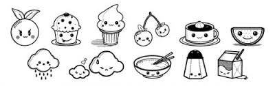 Touch device users can explore by touch or with swipe gestures. Kawaii Food With Faces Coloring Pages