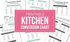 free printable kitchen conversion chart