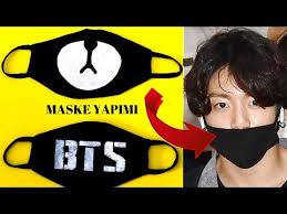 Maske Yapimi Diy Kpop Mask Open Sub Agiz Maskesi Yapimi Youtube Maskeler Youtube Bts