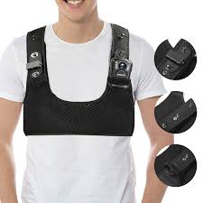Amazon.com : BOBLOV Body Camera Chest Mount, Dual Shoulder Vest for All  Body Camera, Body Camera Harness, Durable Compact Velcro Wearing with ...