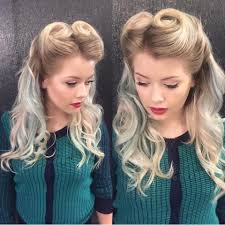 Pinup Hairstyle Victory Curls Blond Blonde Hair Color Retro Hairstyles Vintage Hairstyles
