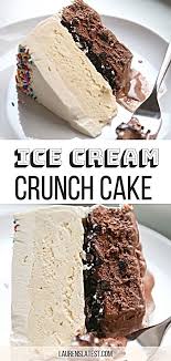 Homemade Ice Cream Cake In 2020 Homemade Ice Cream Cake Ice Cream Cake Recipe Homemade Crunch Cake