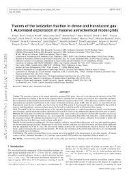 Pdf Tracers Of The Ionization Fraction In Dense And Translucent Gas I Automated Exploitation Of Massive Astrochemical Model Grids
