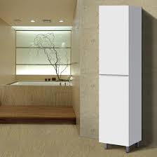Bathroom mirror cabinets can also help bounce the light around the room and make a small or dark bathroom. Vellena 400x400 White Gloss Bathroom Vanity Tall Boy Cabinet Wall Hung Legs Mdf Renolink