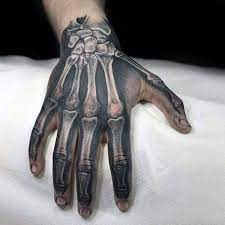 Hand Finger Tattoo Mann Http Viraltattoo Net Hand Finger Tattoo Mann Html Skeleton Hand Tattoo Hand Tattoos For Guys Bone Hand Tattoo