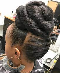 25 Updo Hairstyles For Black Women Black Updo Hairstyles Naturalhairstyles Black Hair Updo Hairstyles Braided Updo Natural Hair Natural Hair Styles