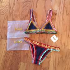 Kiini Swim Bikini Brand New Kini Crochet Water Proof Swim