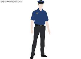 Police Officer Art Police Officer Drawing Tutorial Easy Policeman Costume