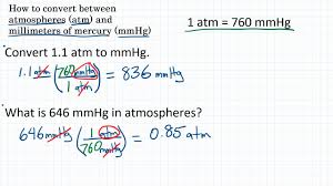 How To Convert Pressure Units Atm Mmhg Youtube