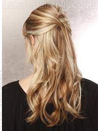 Half up styles for long hair. Half Updos Elegant Beautiful Half Updo Hairstyles Half Up Hair Hair Styles Medium Hair Styles