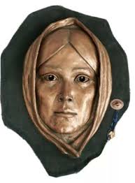 Philip Vickers Art Sculpture Woman Portrait, Matrix Metal, Southwest Art