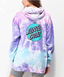 Santa Cruz Missing Dot Cotton Candy Tie Dye Hoodie Zumiez