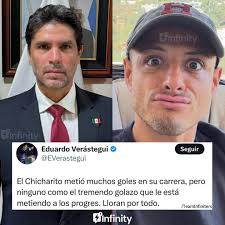 El actor mexicano Eduardo Verástegui defiende la libertad de expresión del  jugador Javier "El Chicharito" Hernández. 🗣️Donde menciona lo siguiente:  "El Chicharito metió muchos goles en su carrera, pero ninguno como el