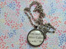 Alice Cullen Pendant Necklace Made With Book Pages - Etsy