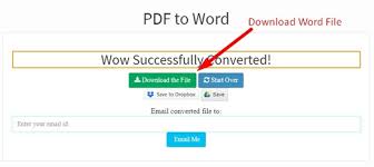 Then you click the download link to the file to save the word.doc or.docx to your computer. Pdf To Word Converter Online 100 Free Pdf Converter Seotoolscentre