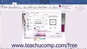 Word 2016 Tutorial Applying Page Borders Microsoft Training Youtube