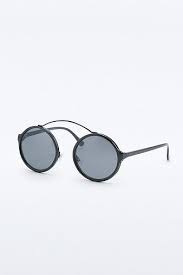 urban outfitters urban outfitters runde sonnenbrille ohne nasensteg in schwarz herren einheitsgrosse